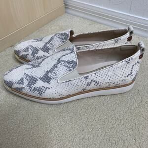 Cole Haan Grand Ambition Flats Women's Sz 7.5 B Faux Snake Embossed Leather